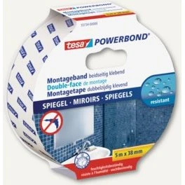 tesa POWERBOND Montageband 5 m x 38 mm, extra stark, transparent