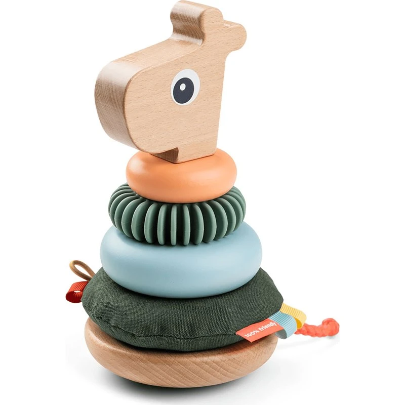 Done by Deer Stapelturm Raffi – Holzspielzeug mit Kippfunktion