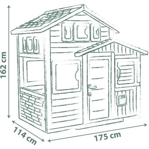 Smoby Spielhaus Evo Friends, 61% Recycling-Kunststoff, Made in Europe