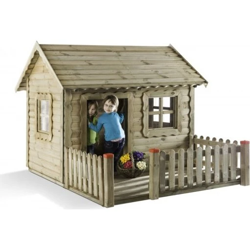 Lucas Spielhaus mit Veranda – Holzhaus für Kita & Kindergarten