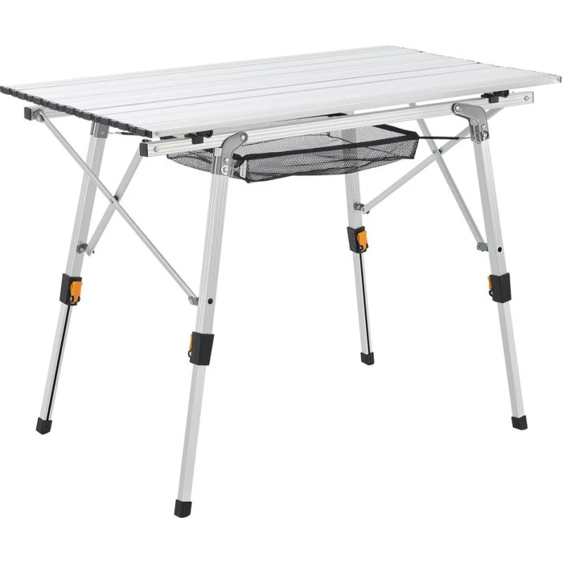 Picco Aluminium-Campingtisch faltbar, silber, 45–68 cm