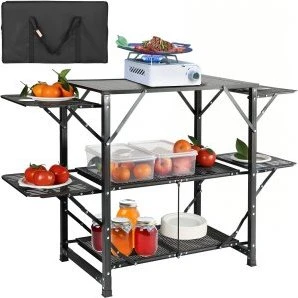 Uimoso Campingküche Alu-Klappkochstation 3 Regale