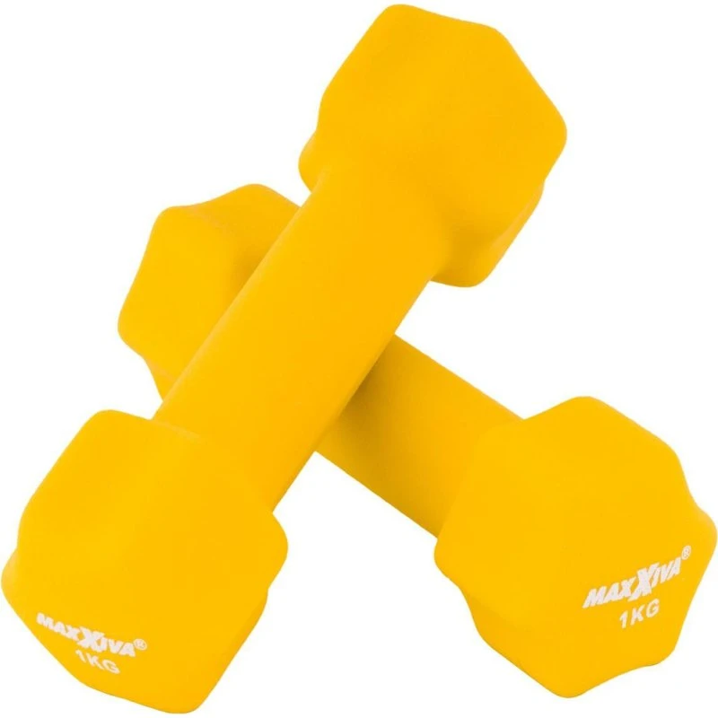 MAXXIVA Hantel-Set gelb 2 x 1 kg Neopren