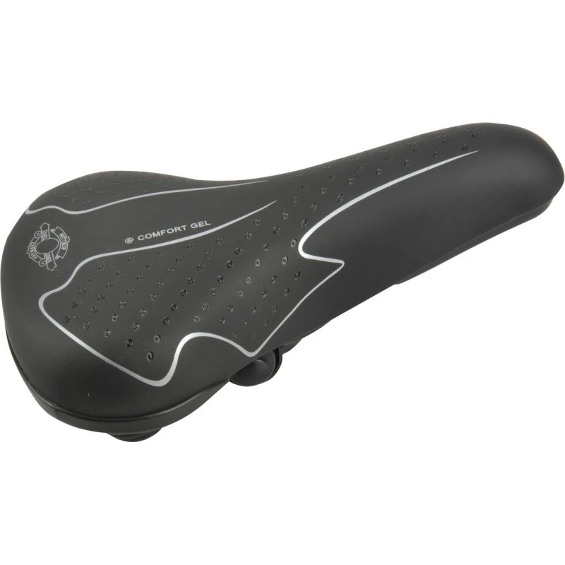 Fischer Trekking-Fahrradsattel Elastomer schwarz weiß