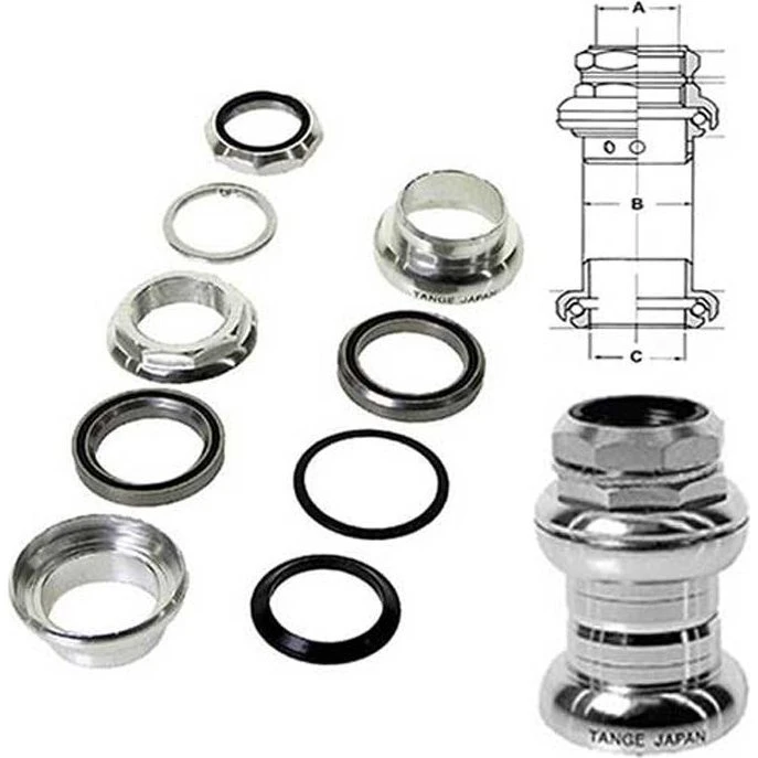 Tange Seiki Threadless Headset 1" Alu silber
