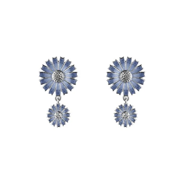 Georg Jensen DAISY Doppelohrringe in Sterlingsilber
