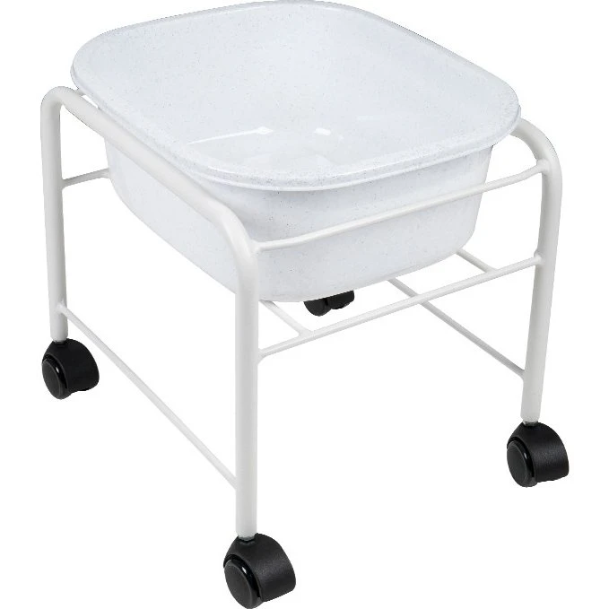 FootCare Pro Fußbadewanne mit Rollen, weiß