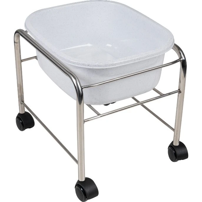 Pediküre-Wanne mit Rollen Chrom, 5 L Fassungsvermögen