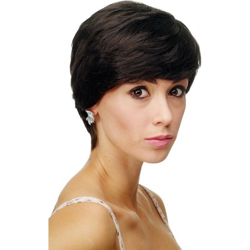 KIT Damenperücke kurz Dunkelbraun 25 cm