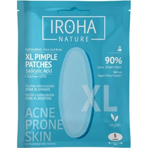 Iroha XL Hydrocolloid Patches gegen Pickel & Rötungen (5 Stück)