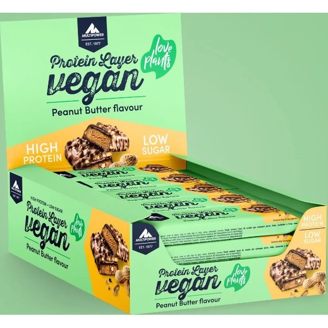 Multipower Vegan Protein Layer Bar 15x 55g Peanut Butter