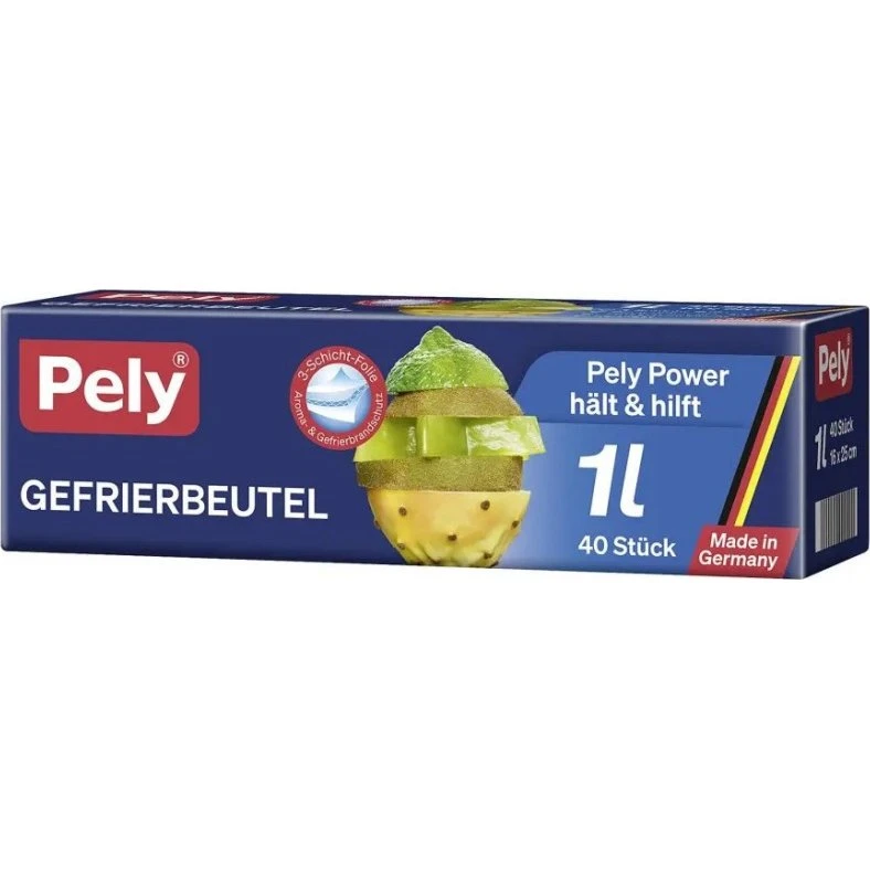 Pely Klimaneutral Gefrierbeutel 1 l, 40 Stück