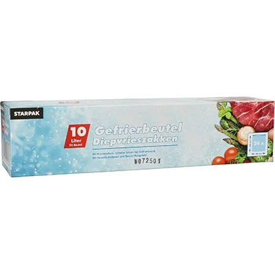STARPAK LLDPE Gefrierbeutel 10 Liter 600 x 400 mm (24 Stück)