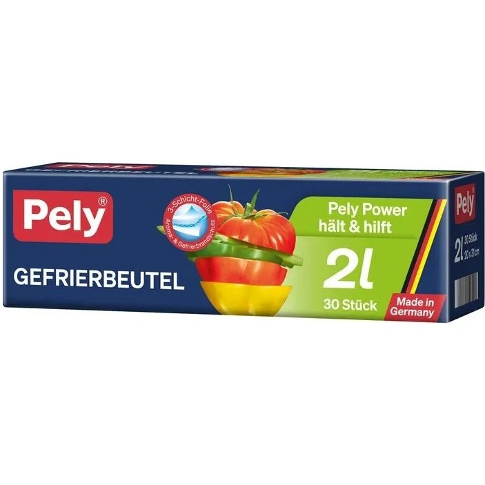 Pely Klimaneutral Gefrierbeutel 2 L, 30 Stück