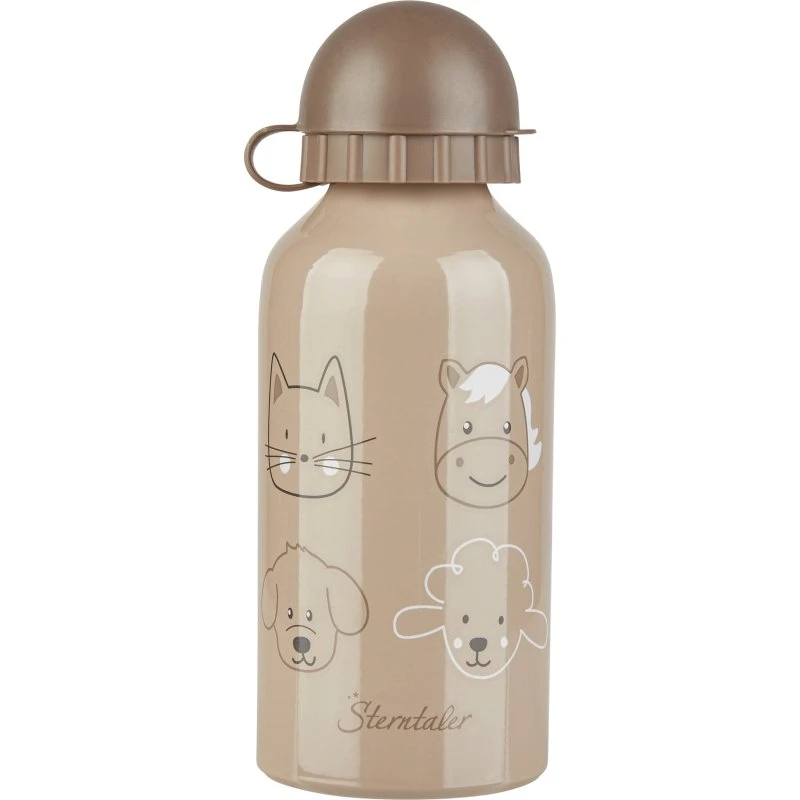 Lässig Trinkflasche Bauernhof 400 ml beige