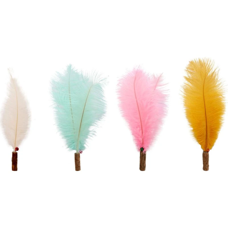 Flamingo Plumu Katzenspielzeug mit Matatabi-Holz und Glocke