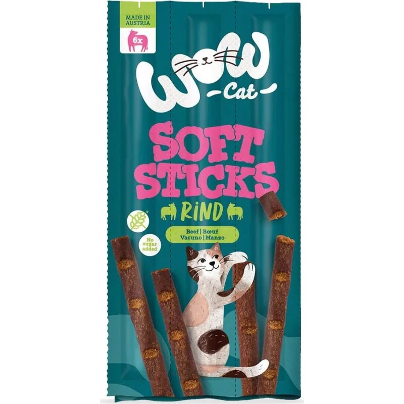 WOW CAT Soft Sticks Rind 192 x 5 g