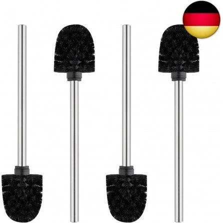 Ibergrif 4 Stück WC-Bürste Schwarz, 8 cm Durchmesser