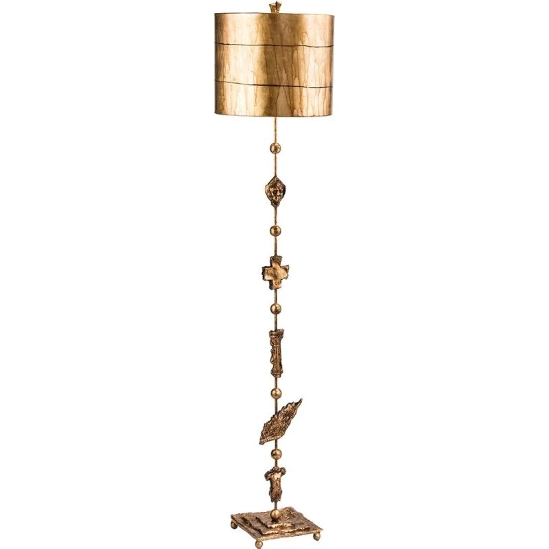 Fragment 1-flammige Stehlampe Gealtertes Gold