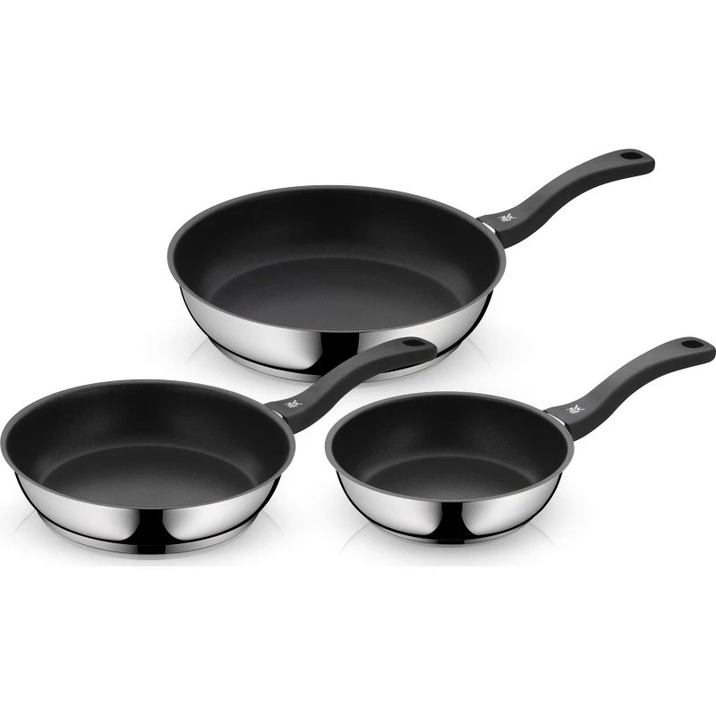 WMF Devil Pfannen-Set 3-tlg. Ø20/24/28 cm, Cromargan silber