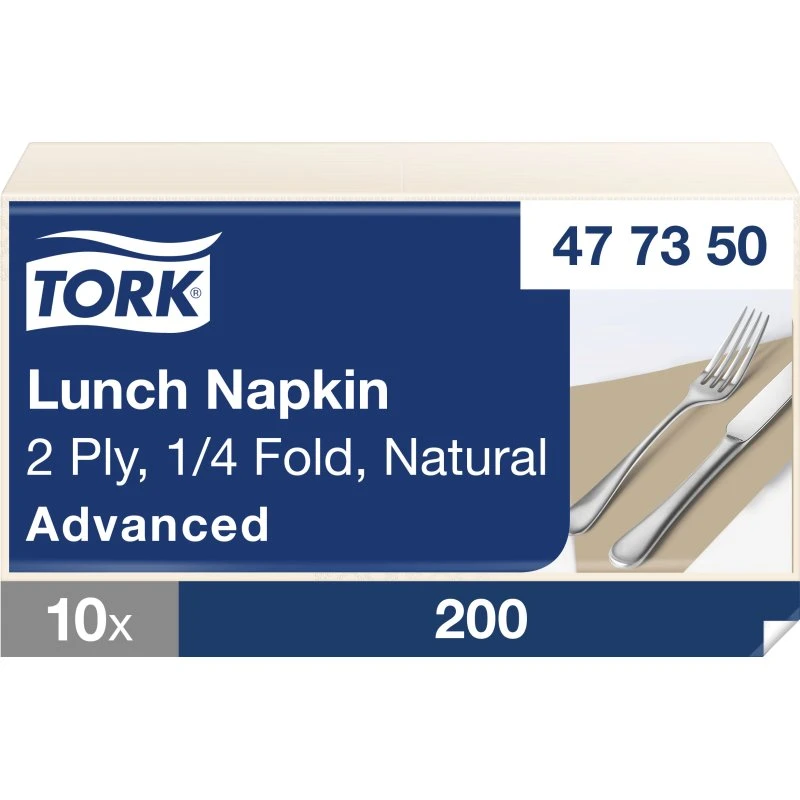 Tork Lunchservietten Sand 33x33 cm, 2-lagig, 10x200 Stk