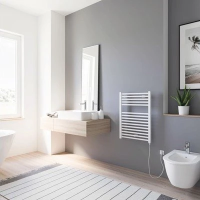 Schulte Turbo Heizstab rechts 300 W, 50 x 69,5 cm, Edelstahl