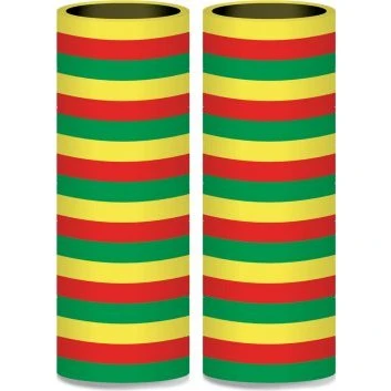 Rot-Gelb-Grün Luftschlangen 4m x 2 Stück