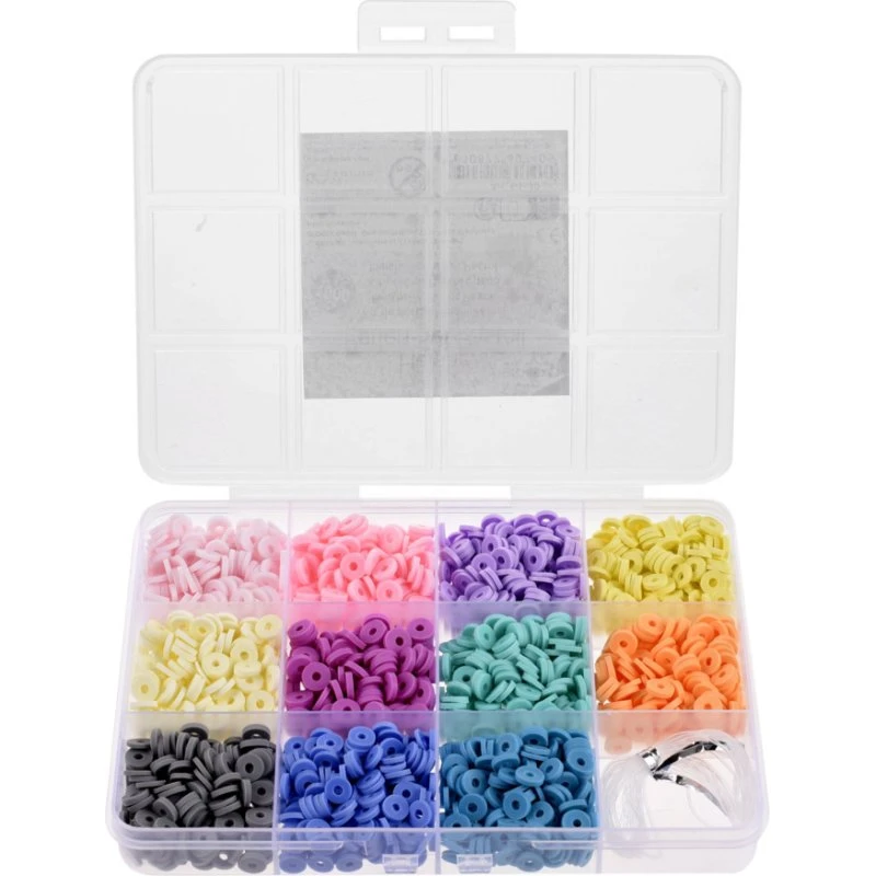 Glorex Heishi-Perlen-Set Pastell, 1.000 Stk.