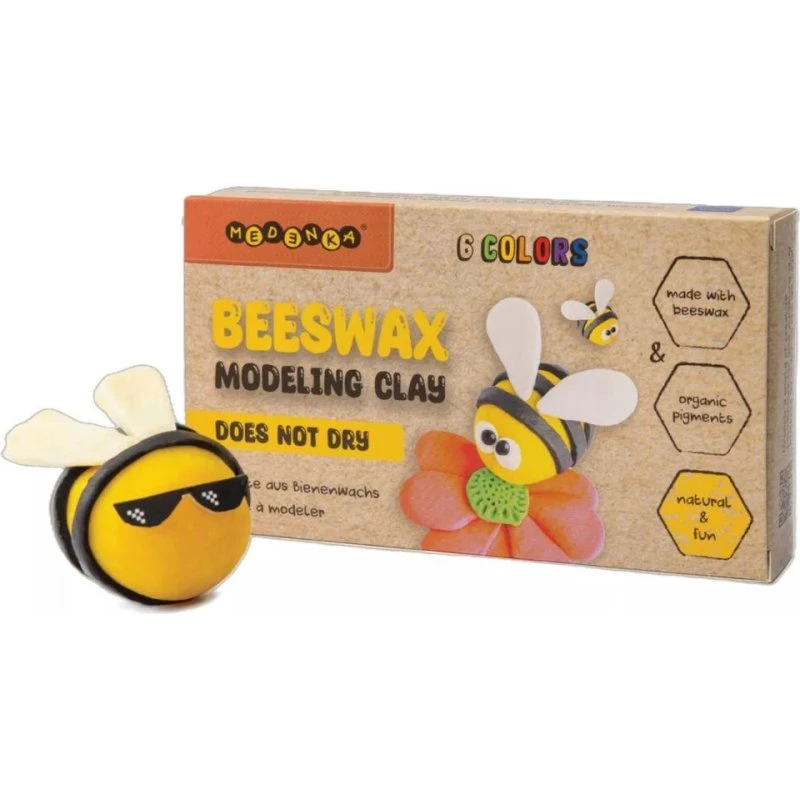 Medenka Bienenwachsknete 240g, 6 Farben