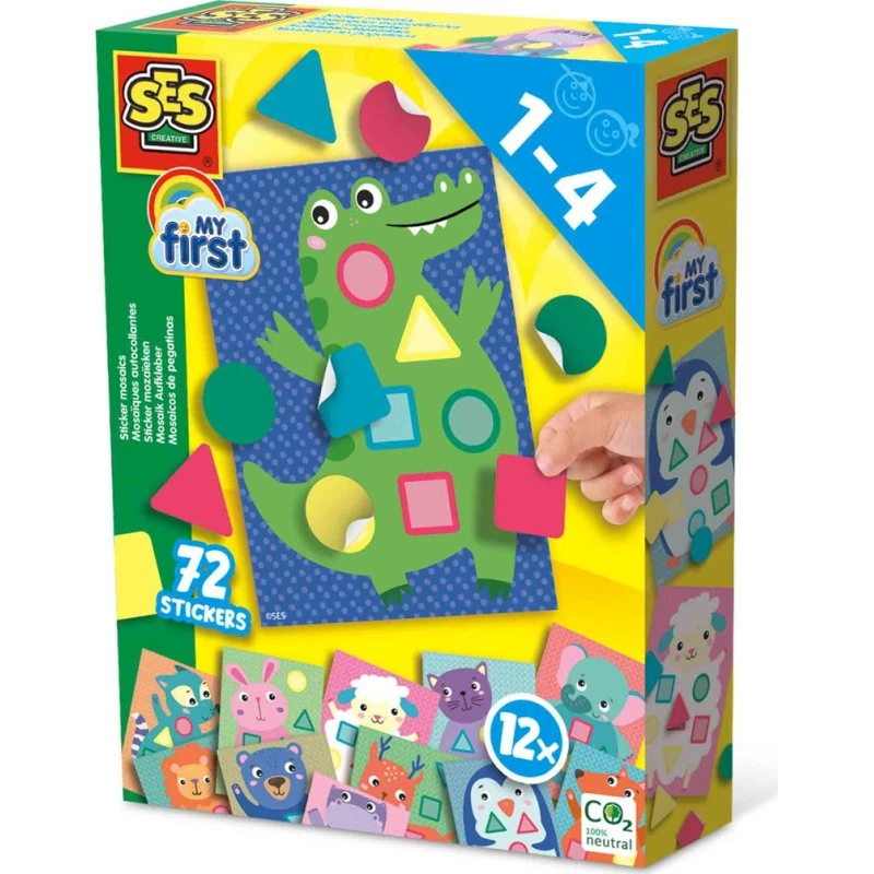 SES Creative Mein Erstes Aufklebermosaik, 1+