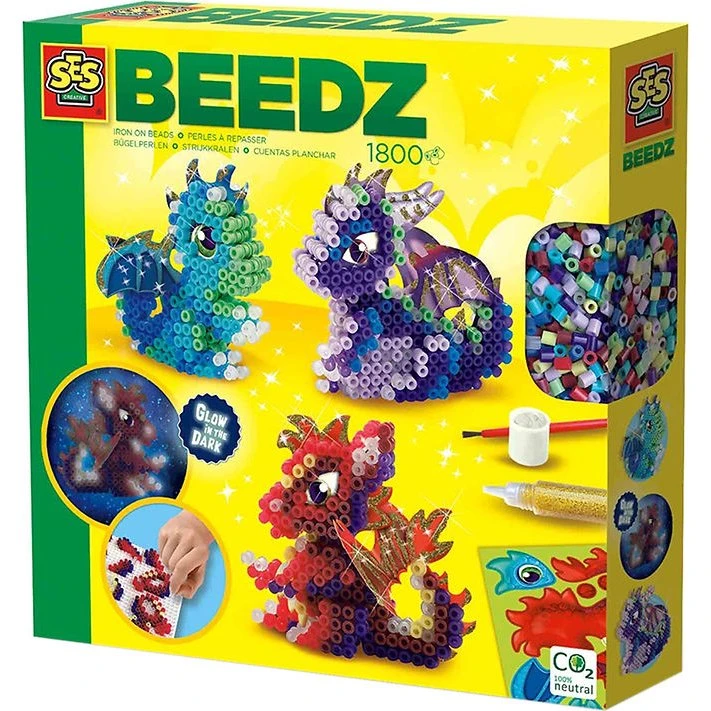 SES Creative Perlen 3D-Drache, 1800 Stück