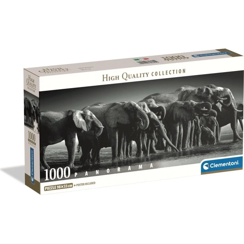 Clementoni Puzzle Riesige Elefantenherde 1000 Teile