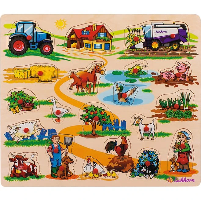 Eichhorn 100005454 Steckpuzzle 3-fach sortiert