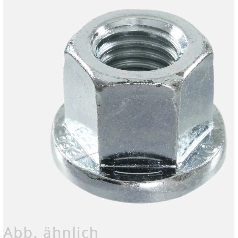 DIN 6331 Sechskantmutter M6 mit Bund, verzinkt, 100 Stück