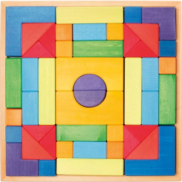 Grimm's Grundbaukasten 2 – 46 Bausteine in geometrischen Formen