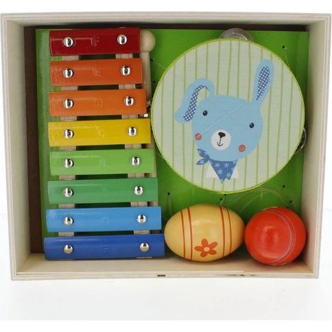 Besttoy Kinder-Musikset: Xylophon, Schellenring, Rasseleier