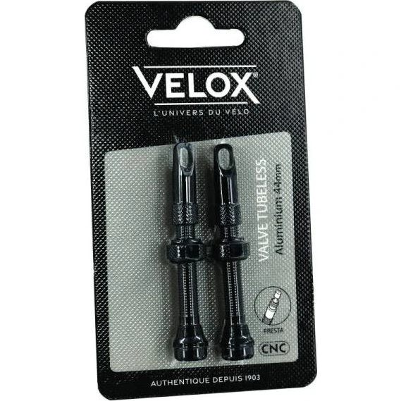 Velox Tubeless Ventil Presta 60mm Alu schwarz (x2)
