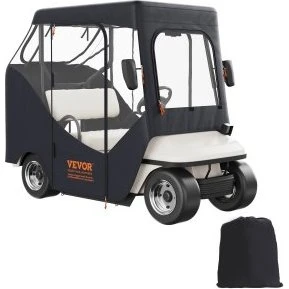 VEVOR 2-Passagier-Golfwagen-Abdeckung schwarz 600D-Polyester