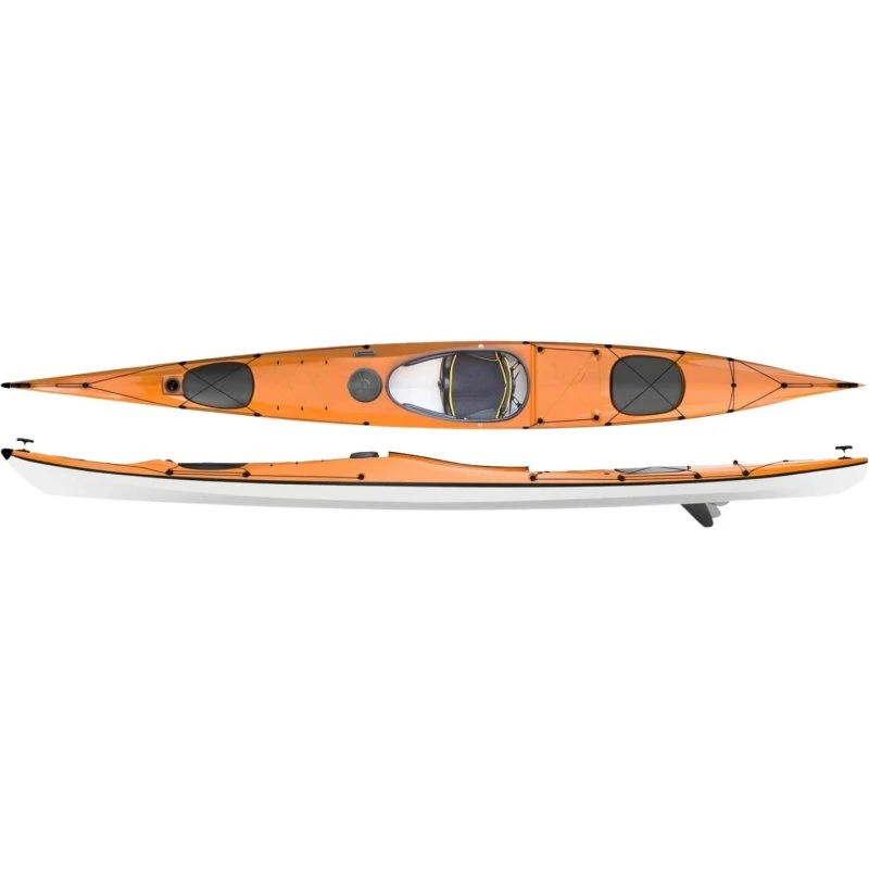 Prijon Neptun Orange GFK Seekajak mit Skeg