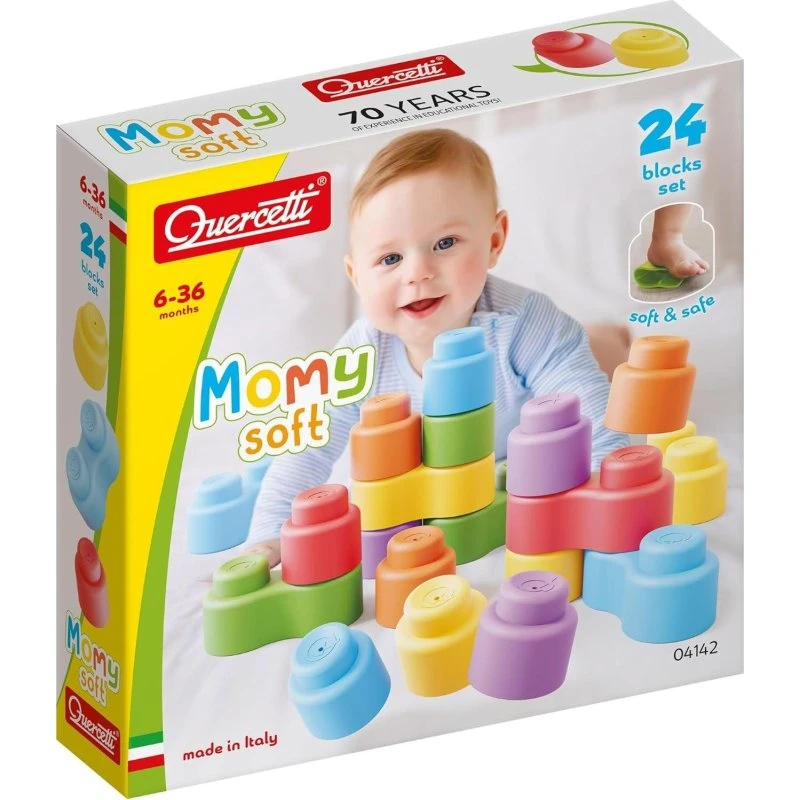 Momy Soft Bausteine 24 Stück, weich & farbenfroh