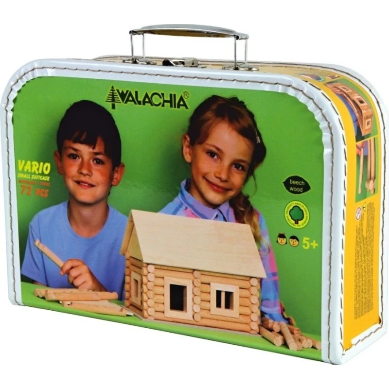Walachia Holzbaukasten Vario Koffer 72 Teile