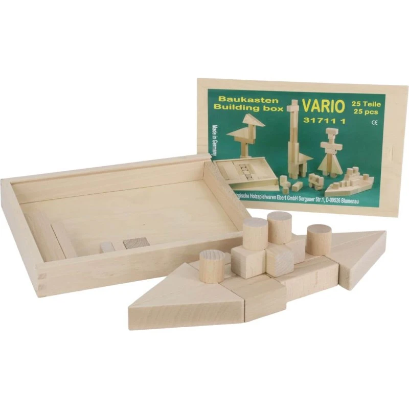 Ebert GmbH Baukasten Vario mit 25 Holzbausteinen