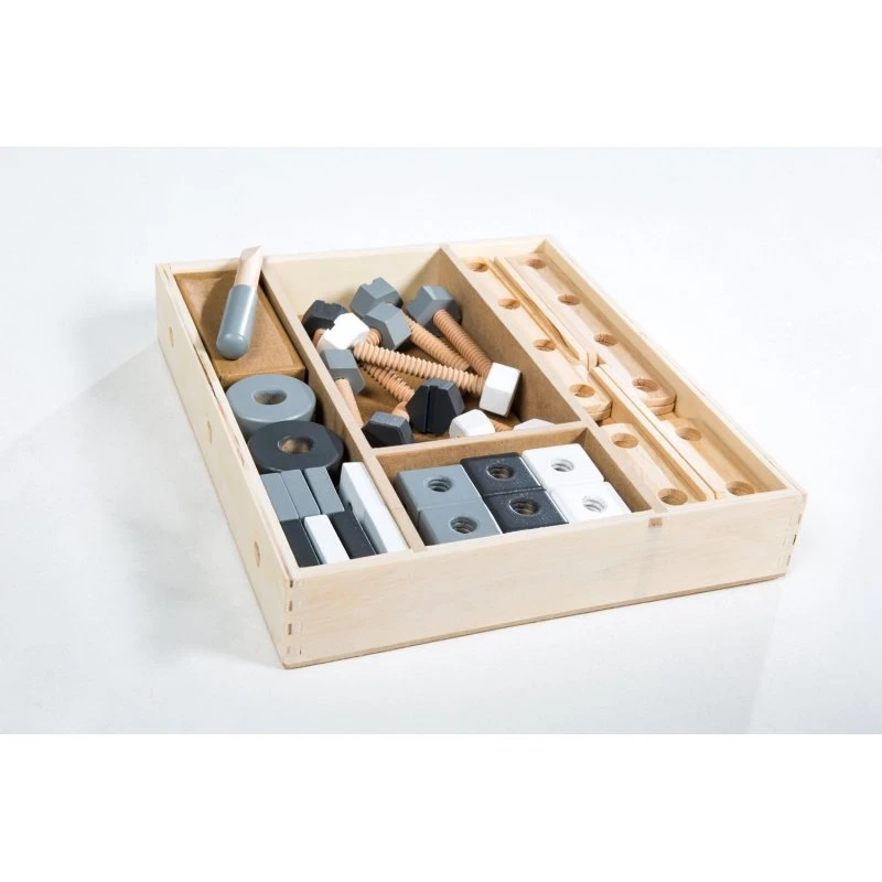 Roba 97213 Holzbaukasten 48-tlg. natur lackiert