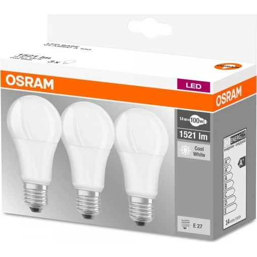 Osram LED Base Classic A 13W 4000K E27 3er Pack