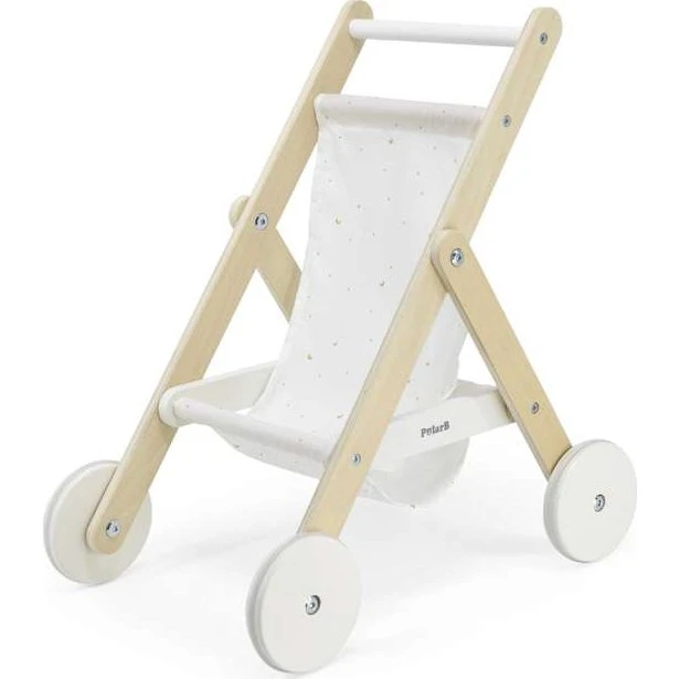 PolarB Kid'oh Holzpuppenwagen mit Aufbewahrungskorb