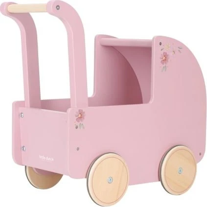 Little Dutch Holz Puppenwagen rosa 45 x 25 x 43 cm