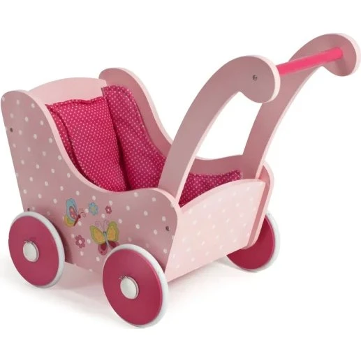 Bayer Chic 2000 Holz-Puppenwagen Papilio pink