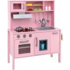 Holzspielküche mit Mikrowelle, 72 x 30 x 90 cm, Weiß