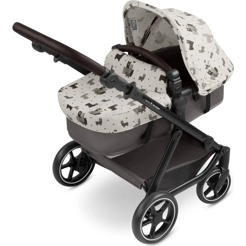 ABC Design Puppenwagen Migno - Marron (Herzchen-Look)