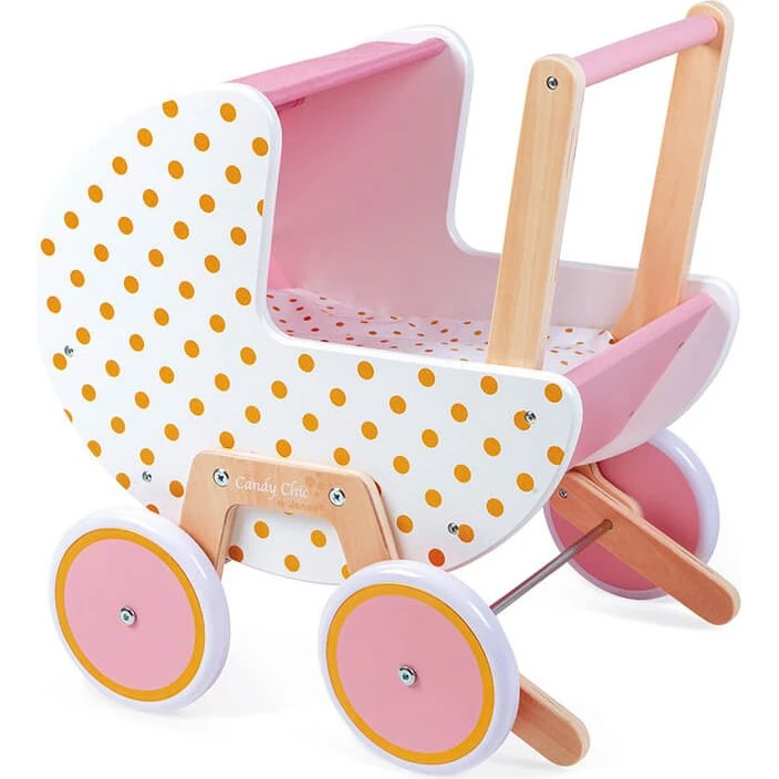 Candy Chic Puppenwagen rosa/gold